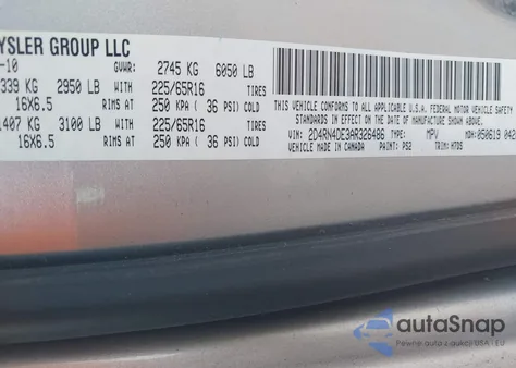 2010 Dodge Grand Caravan Se from USA, damaged, VIN 2D4RN4DE3AR326486